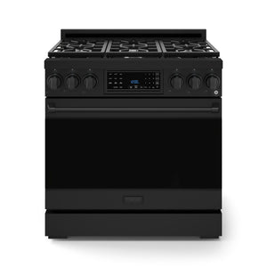 Thor Kitchen Série Gordon Ramsay Cuisinière au gaz professionnelle autonome 6,0 pi³ acier inoxydable noir RSG36B