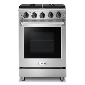 Thor Kitchen Cuisinière au gaz autonome 3,7 pi³ acier inoxydable LRG2401U