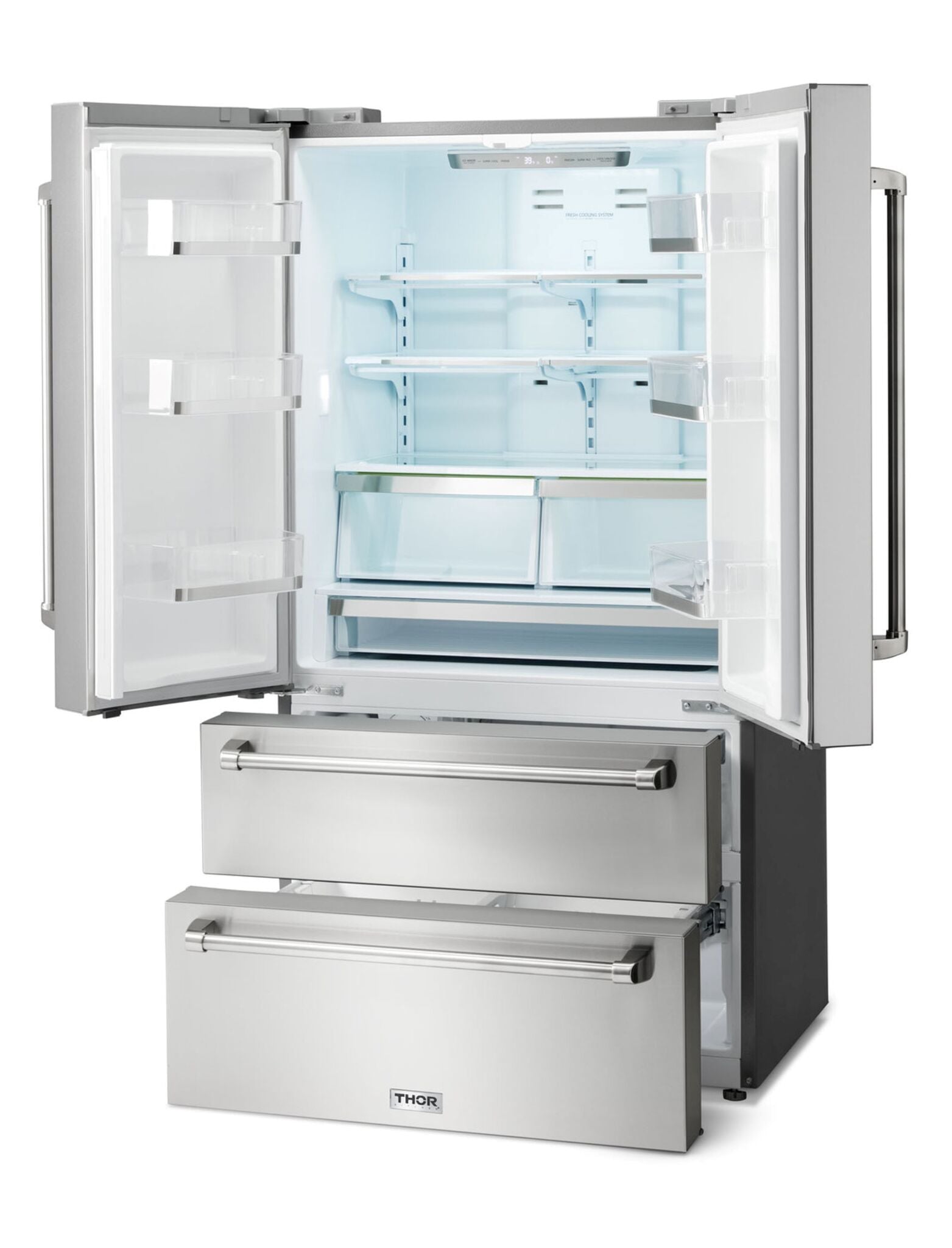 Thor Kitchen 36" 22.5 Cu. Ft. Stainless Steel French Door Refrigerator with Ice Maker - TRF3602