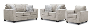 Tilley Sofa, causeuse et fauteuil - blanc