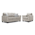 Tilley Sofa and Chair Set - White