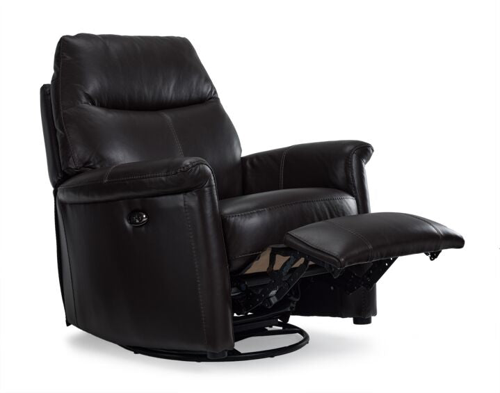 Torino Leather Power Recliner - Brown