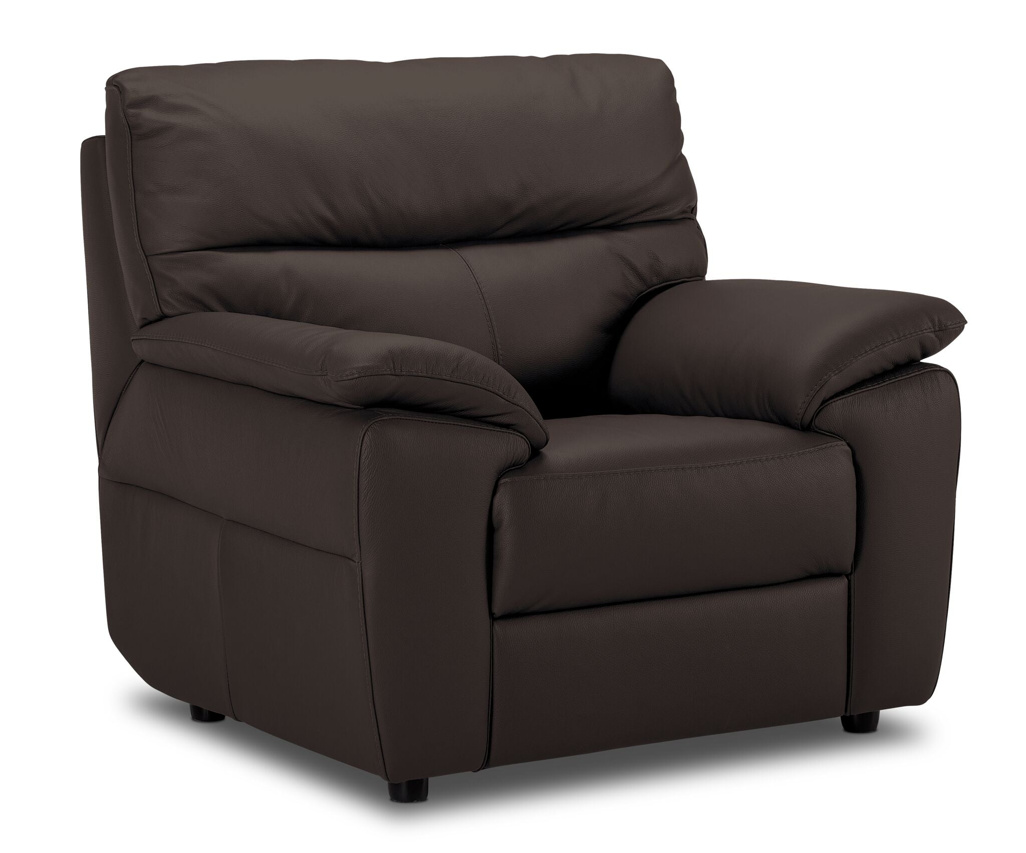 Toscana Leather Sofa and Chair Set - Chocolate