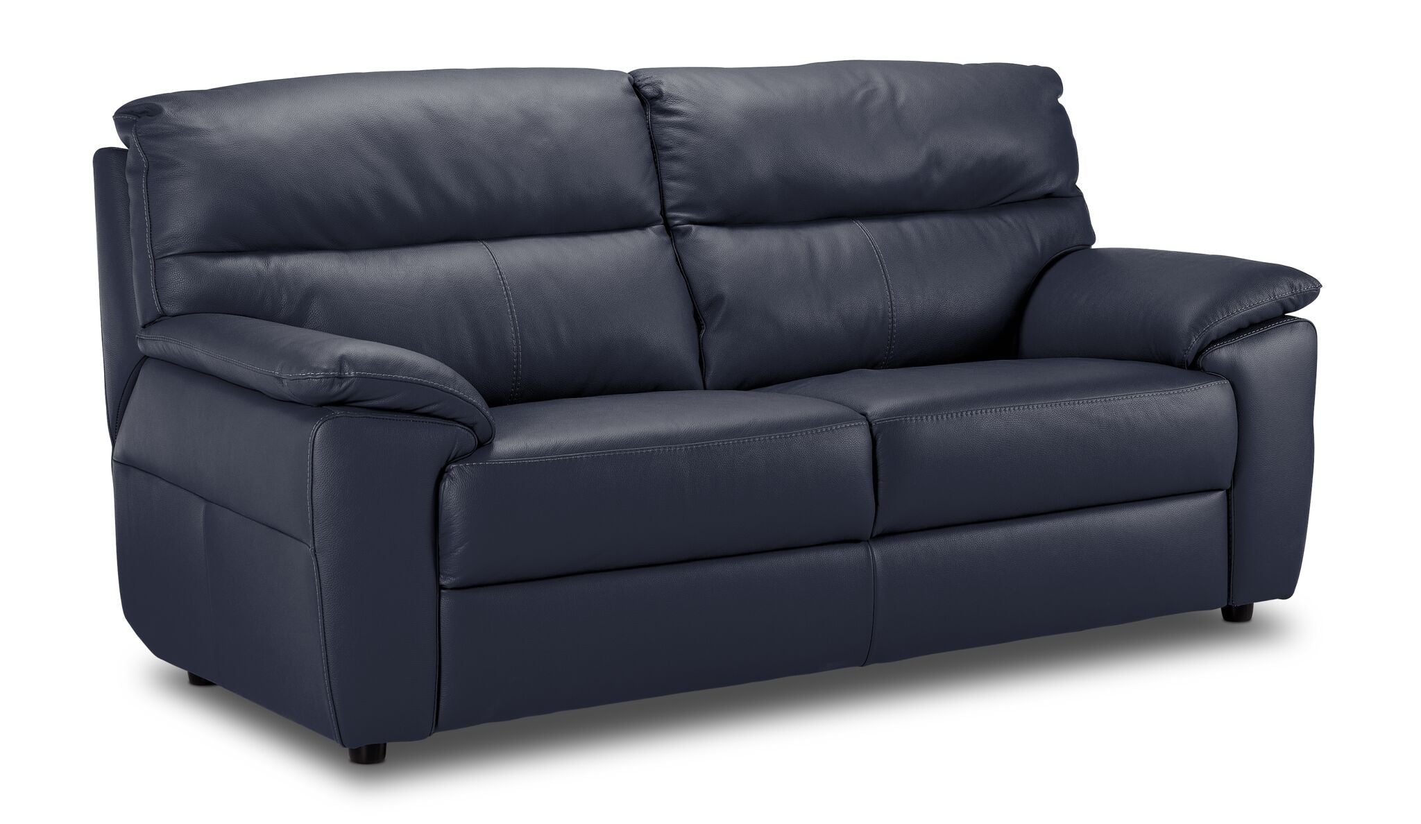 Toscana Leather Sofa and Chair Set - Navy Blue