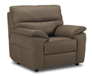 Toscana Fauteuil en cuir - taupe