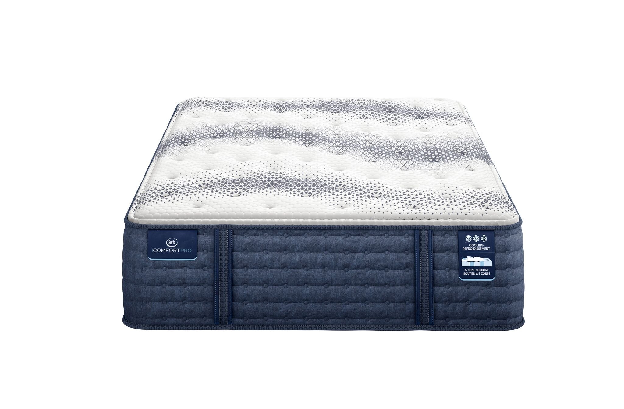 Serta iComfort PRO Tropea Tight Top Plush King Mattress and Low Profile Split Boxspring Set