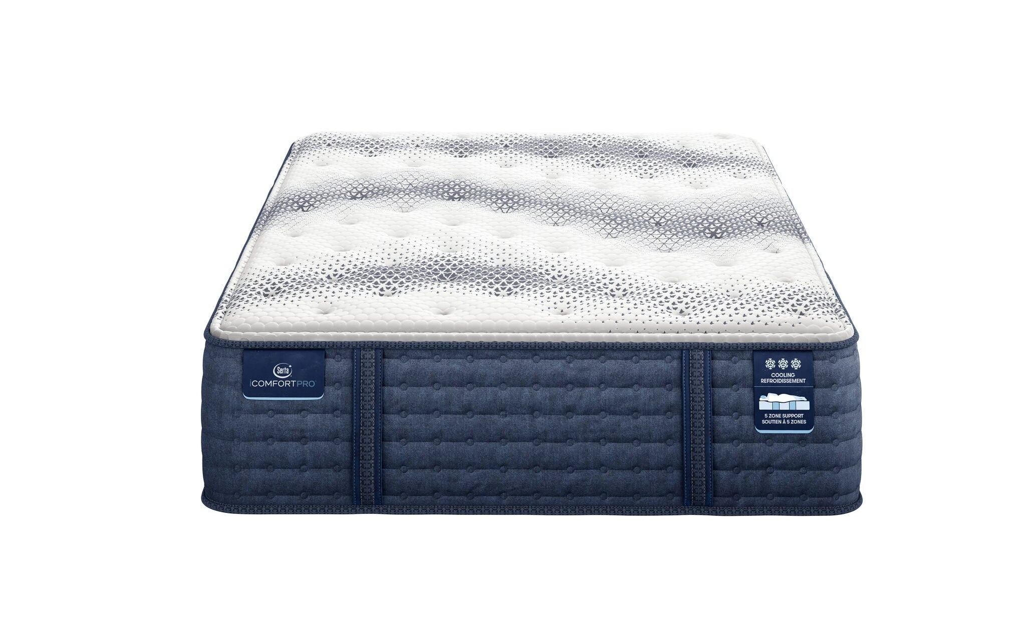 Serta iComfort PRO Tropea Tight Top Plush Queen Mattress and Split Boxspring Set