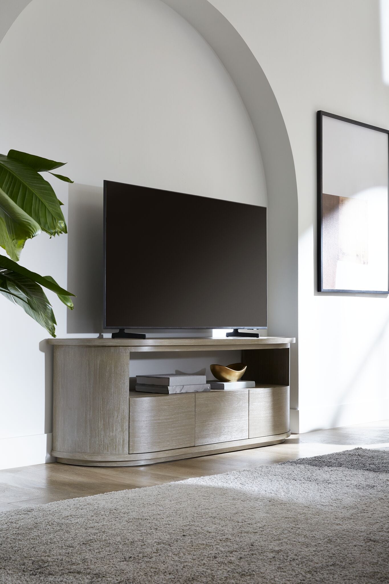 Fresh Perspective Turin 70" TV Stand - Grey