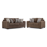 Tuscan Sofa and Loveseat Set - Brown