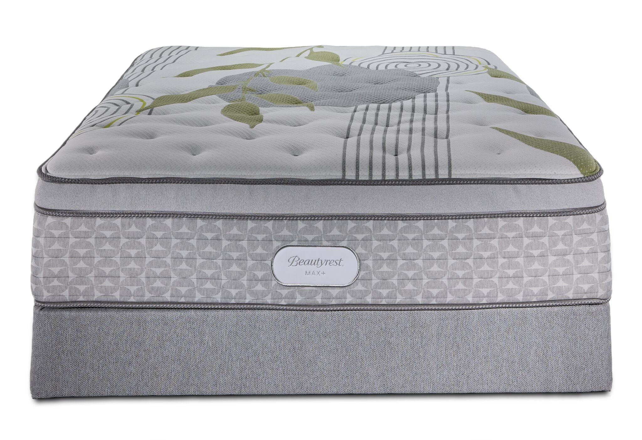Beautyrest Max+ Valley Pillow Top Plush Twin Mattress and Boxspring Set