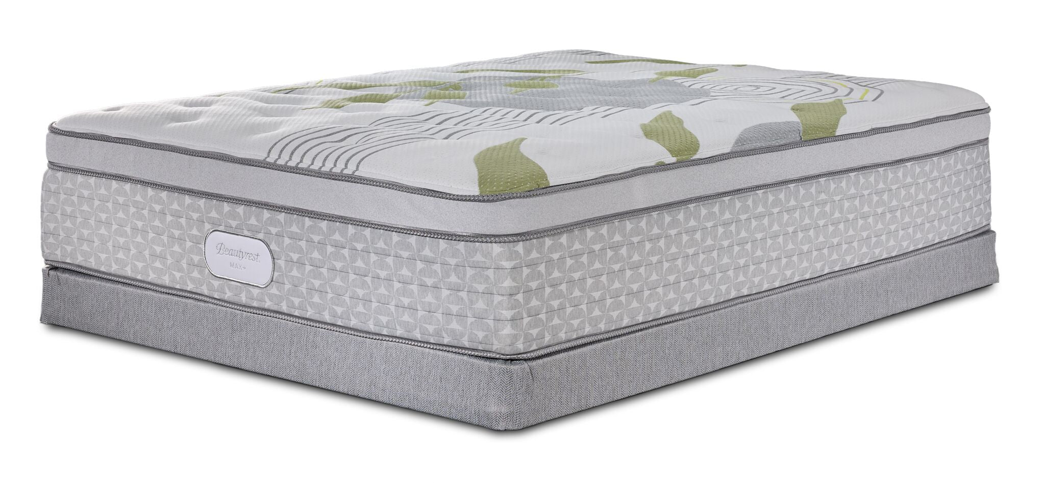 Beautyrest Max+ Valley Euro Top Plush Twin Mattress and Low Profile Boxspring Set