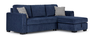 Vance Sofa avec lit escamotable - bleu