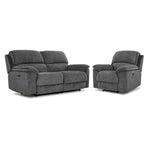 Vandelay Power Reclining Sofa and Chair Set - Grey