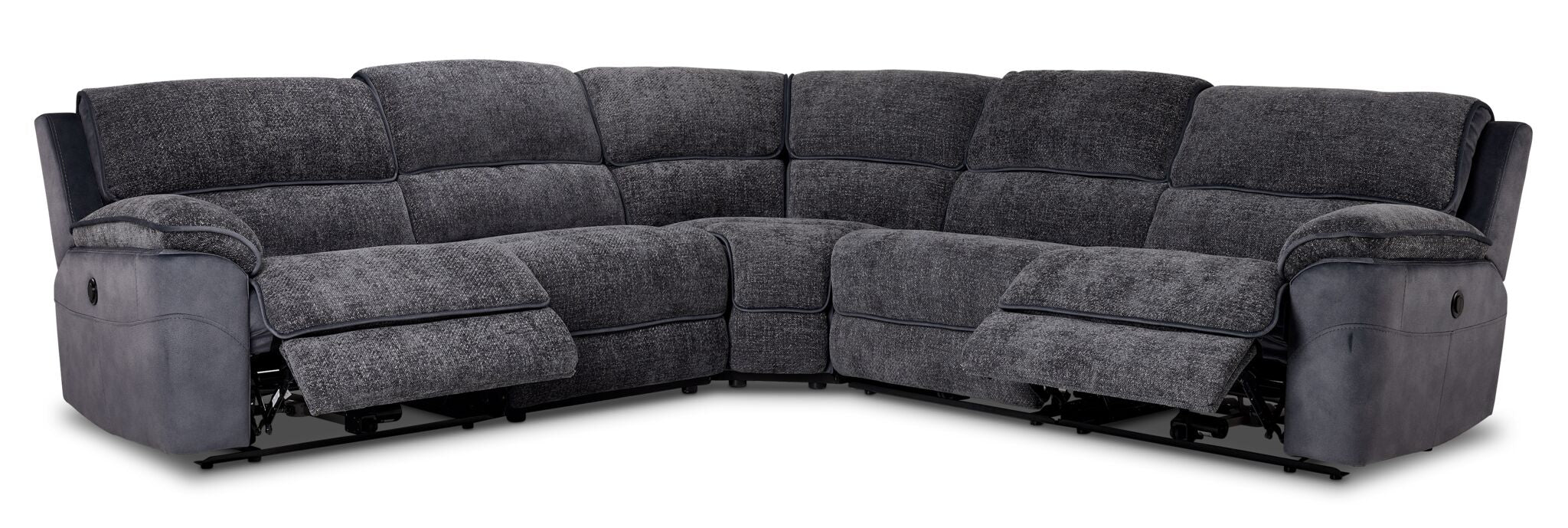Vandelay 5-Piece Dual Power Reclining Sectional - Blue