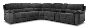 Vandelay Sectionnel inclinable électrique à double inclinaison 6 mcx avec console – gris