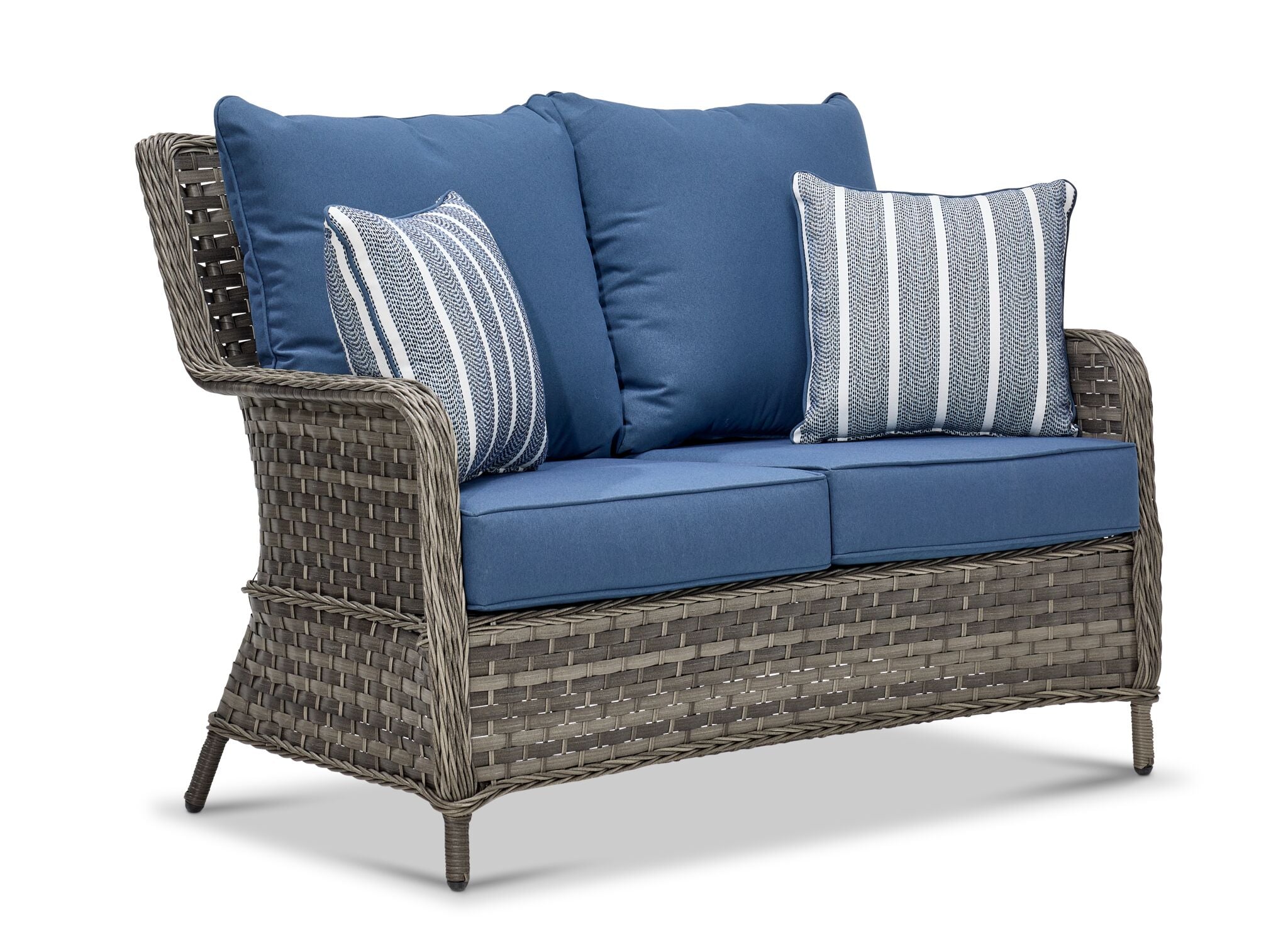Veranda 4-Piece Outdoor Conversation Set - Grey, Blue