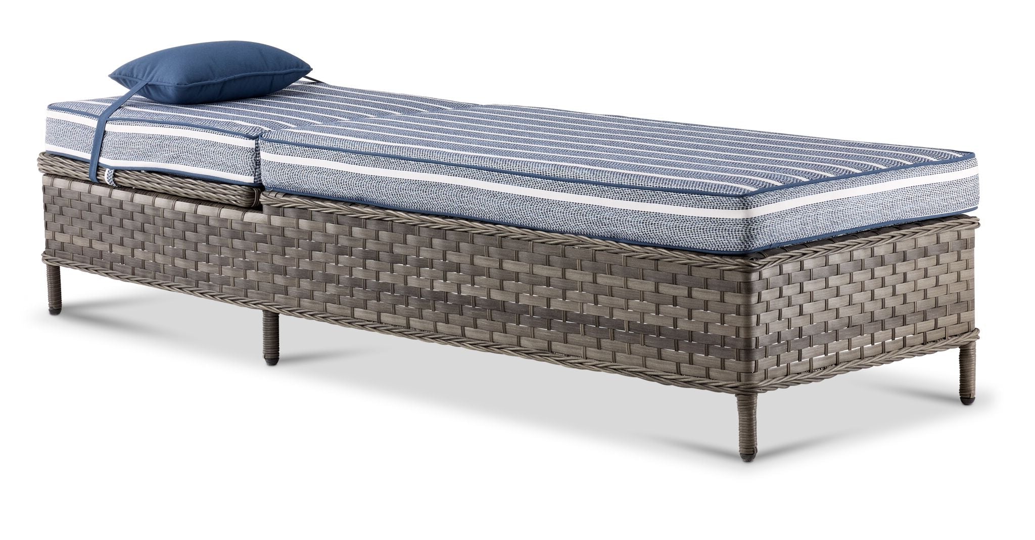 Veranda Outdoor Lounger - Grey, Blue