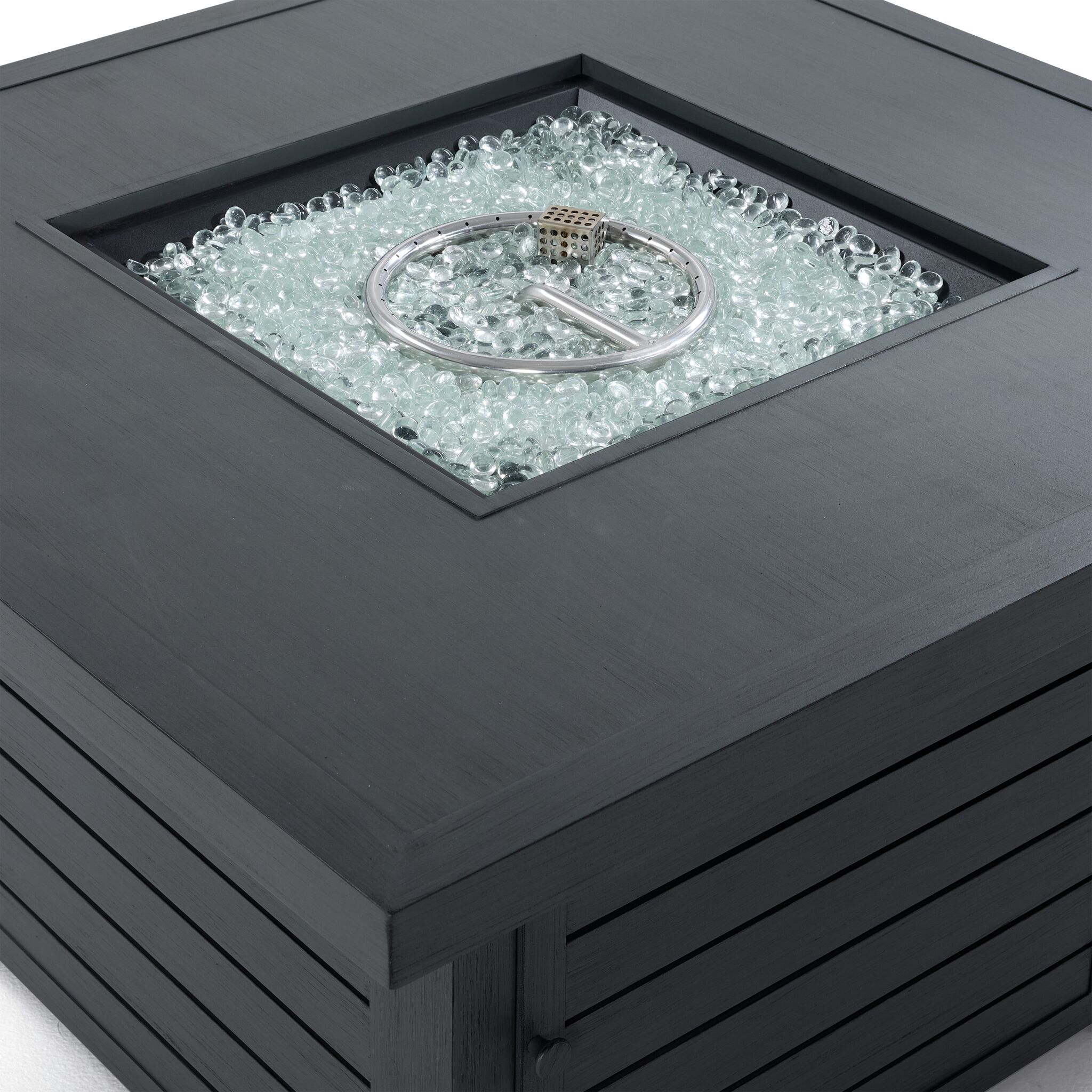 West Lake 2-Piece Square Fire Pit - Grey