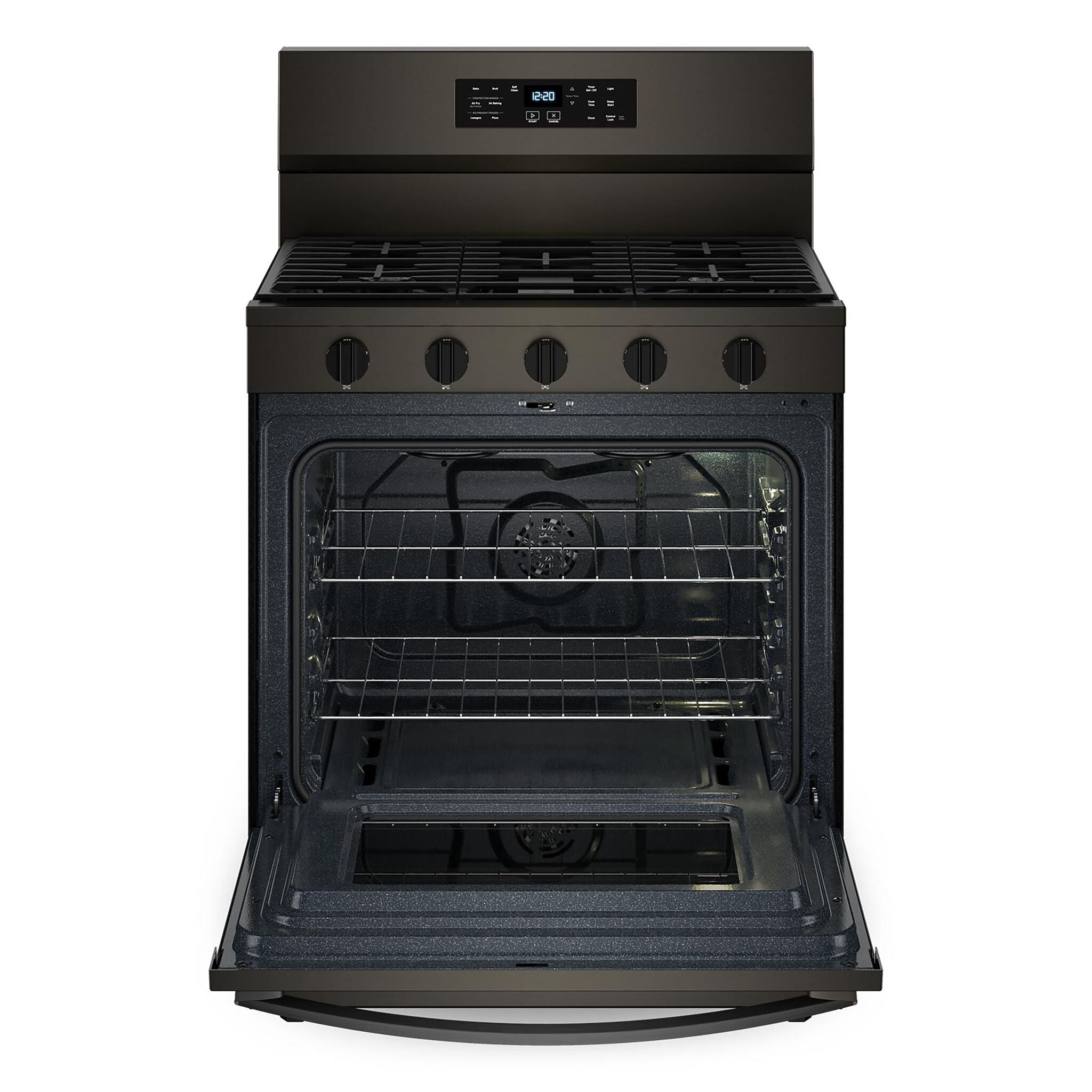 Whirlpool Print Resistant Black Stainless Gas Freestanding Range (5 Cu.Ft.) - WFGS5030RV