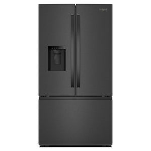 Whirlpool Réfrigérateur 30 pi³ de 36 po avec porte à 2 battants acier inoxyable noir résistant aux traces de doigts - WRFF3536SV