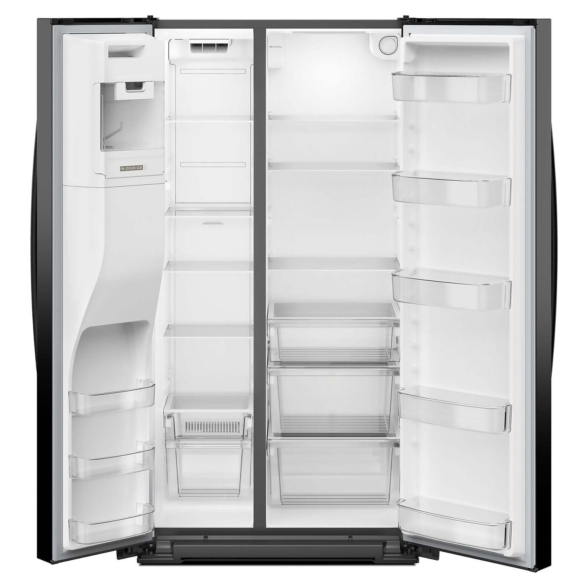 Whirlpool 36" 20.85 Cu. Ft. Black Counter-Depth Side-by-Side Refrigerator - WRSC5536RB