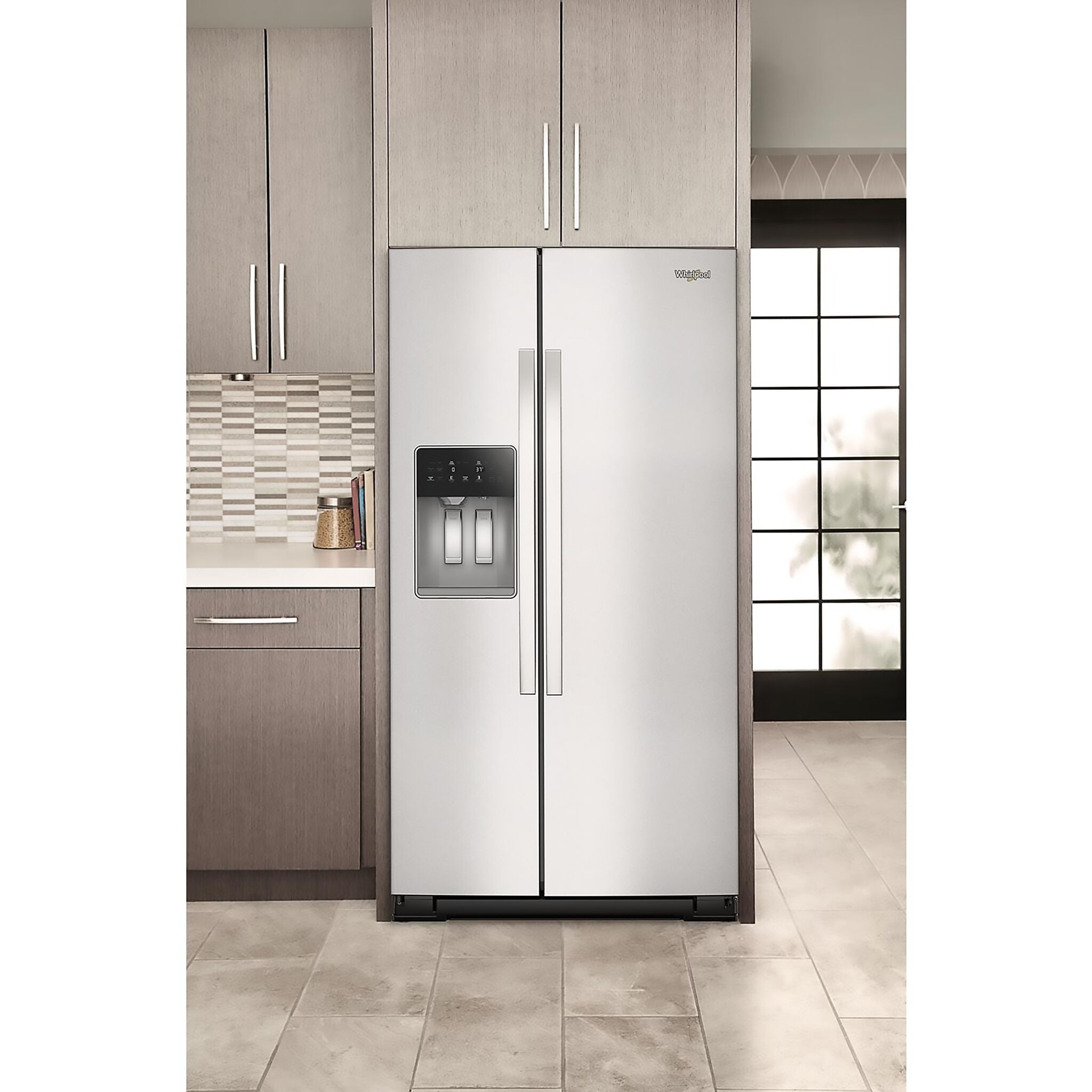Whirlpool 36" 20.85 Cu. Ft. Fingerprint Resistant Stainless Steel Counter-Depth Side-by-Side Refrigerator - WRSC5536RZ
