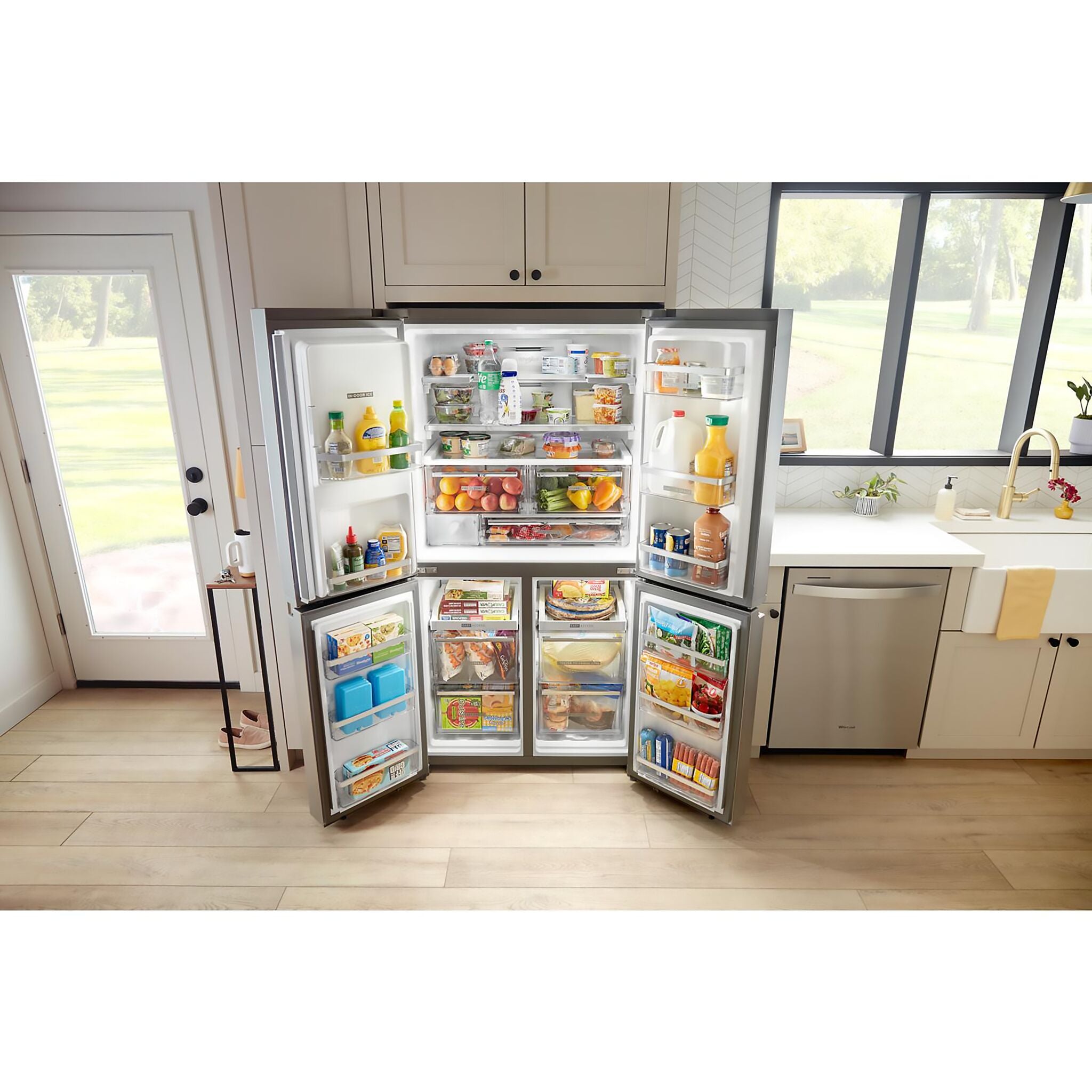Whirlpool 36" 19.14 Cu. Ft. Fingerprint Resistant Stainless Steel 4-Door French Door Refrigerator - WRQC7836RZ