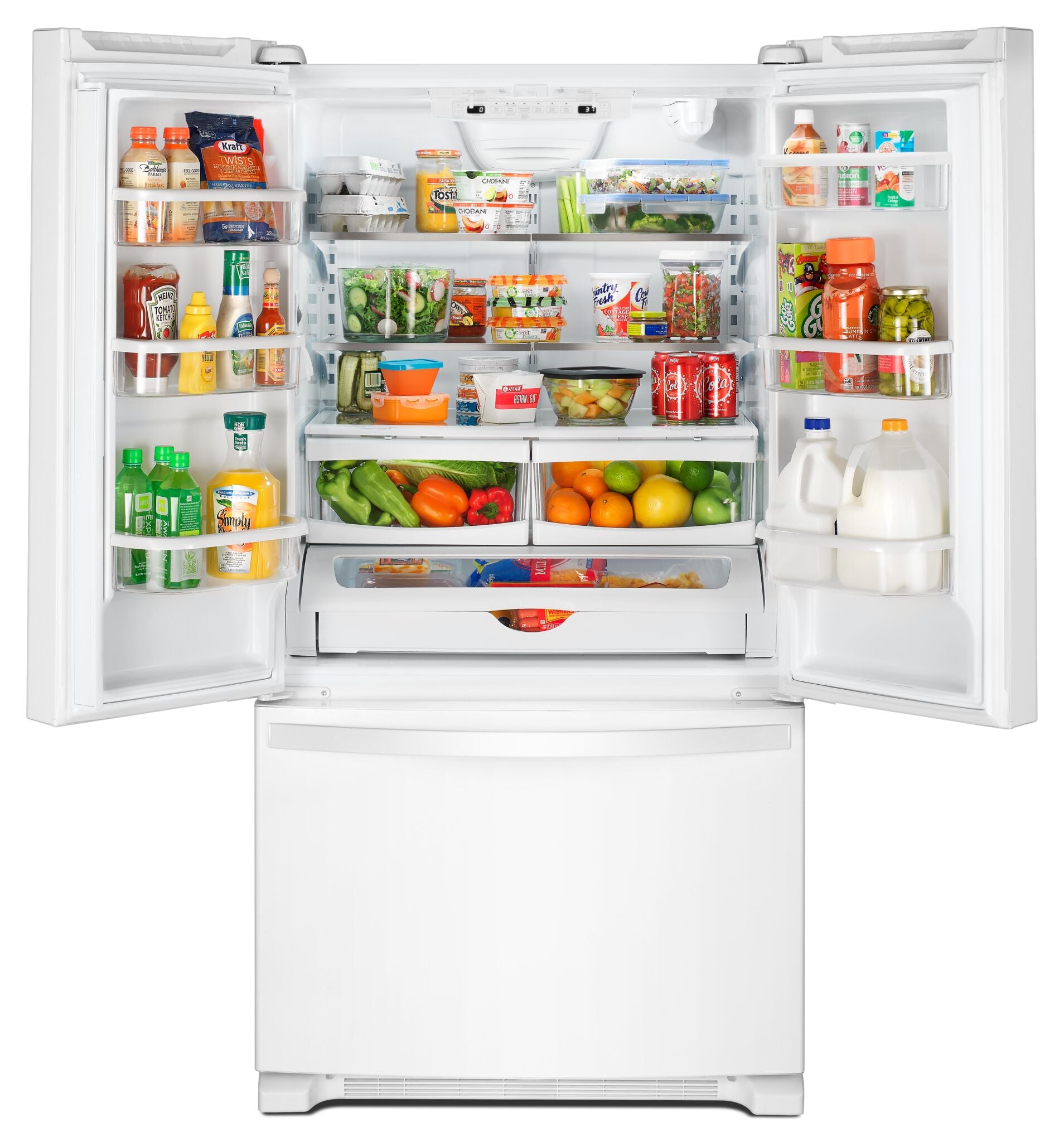 Whirlpool 32.75" 22.1 Cu. Ft. White French Door Refrigerator - WRFF5333PW