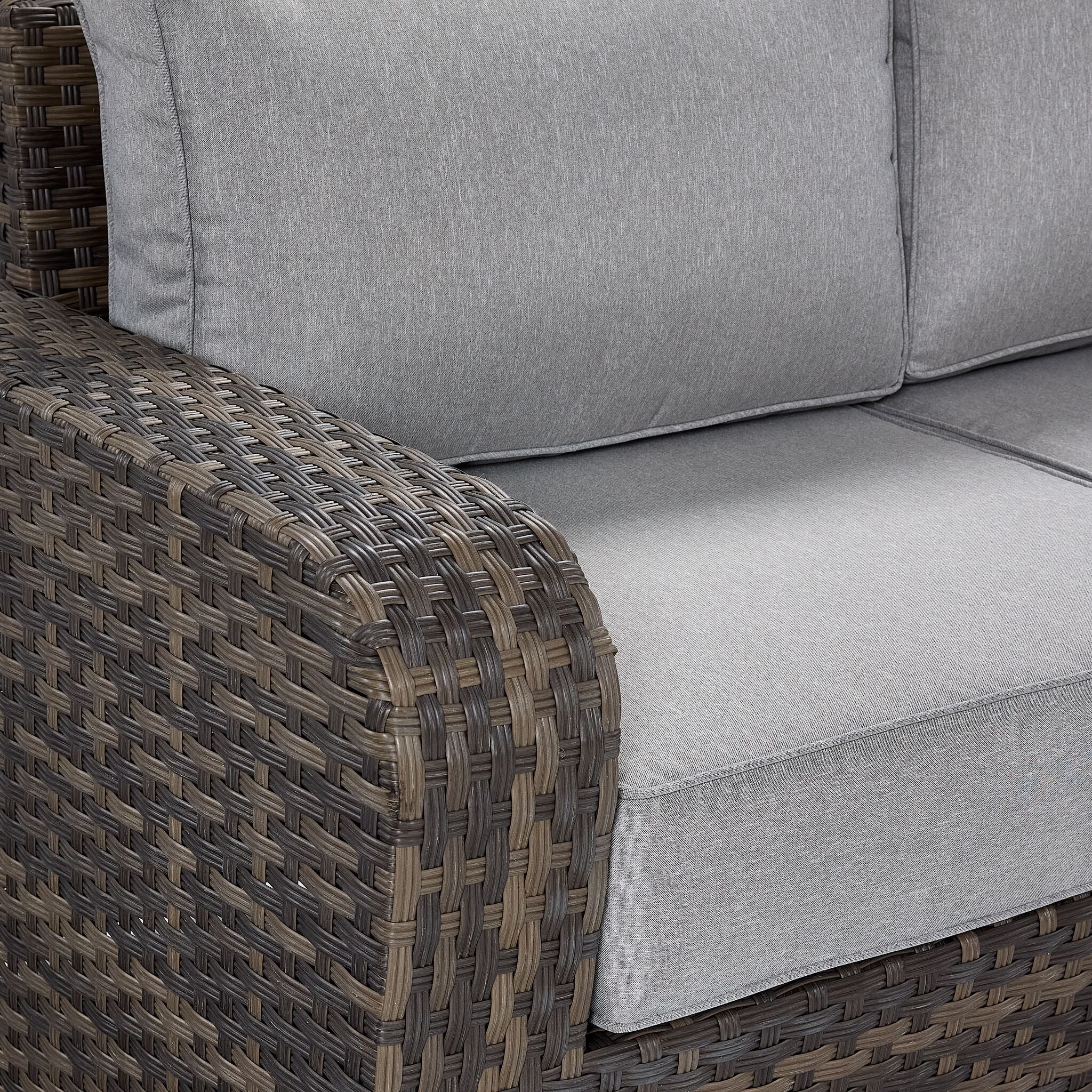 Whispering Pine 3 - Piece Outdoor Sectional - Dark Grey