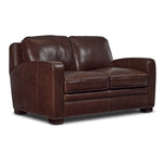 Wilmington Leather Loveseat - Dark Brown