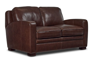 Wilmington Causeuse en cuir - brun foncé