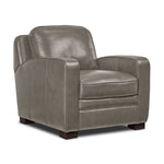 Wilmington Leather Chair - Light Grey