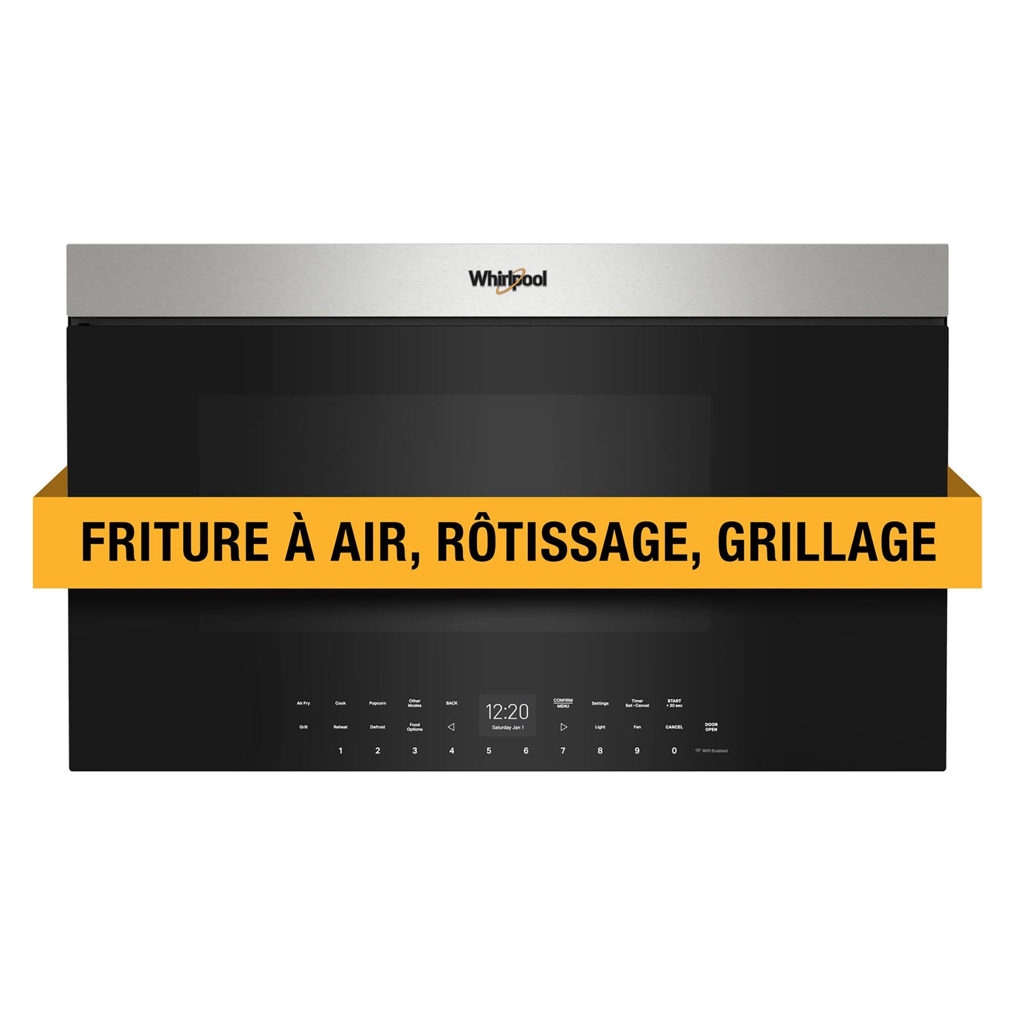 Whirlpool Four micro-ondes 1,1 pi³ avec hotte intégrée acier inoxydable résistant aux traces de doigts YWMMF7330RZ--