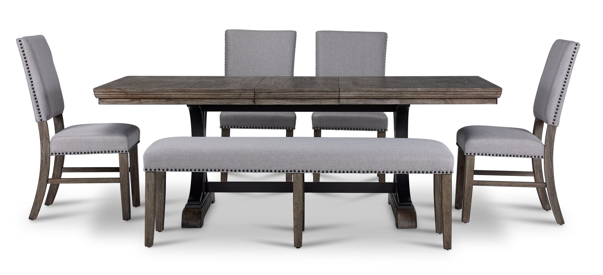 Yorkshire 6 - Piece Extendable Dining set - Warm Grey