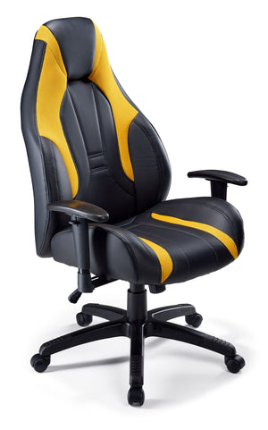 Zane Chaise de bureau - noir, jaune