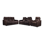 In Harmony - Zeppelin Power Reclining Sofa, Loveseat and Recliner Set - Brown
