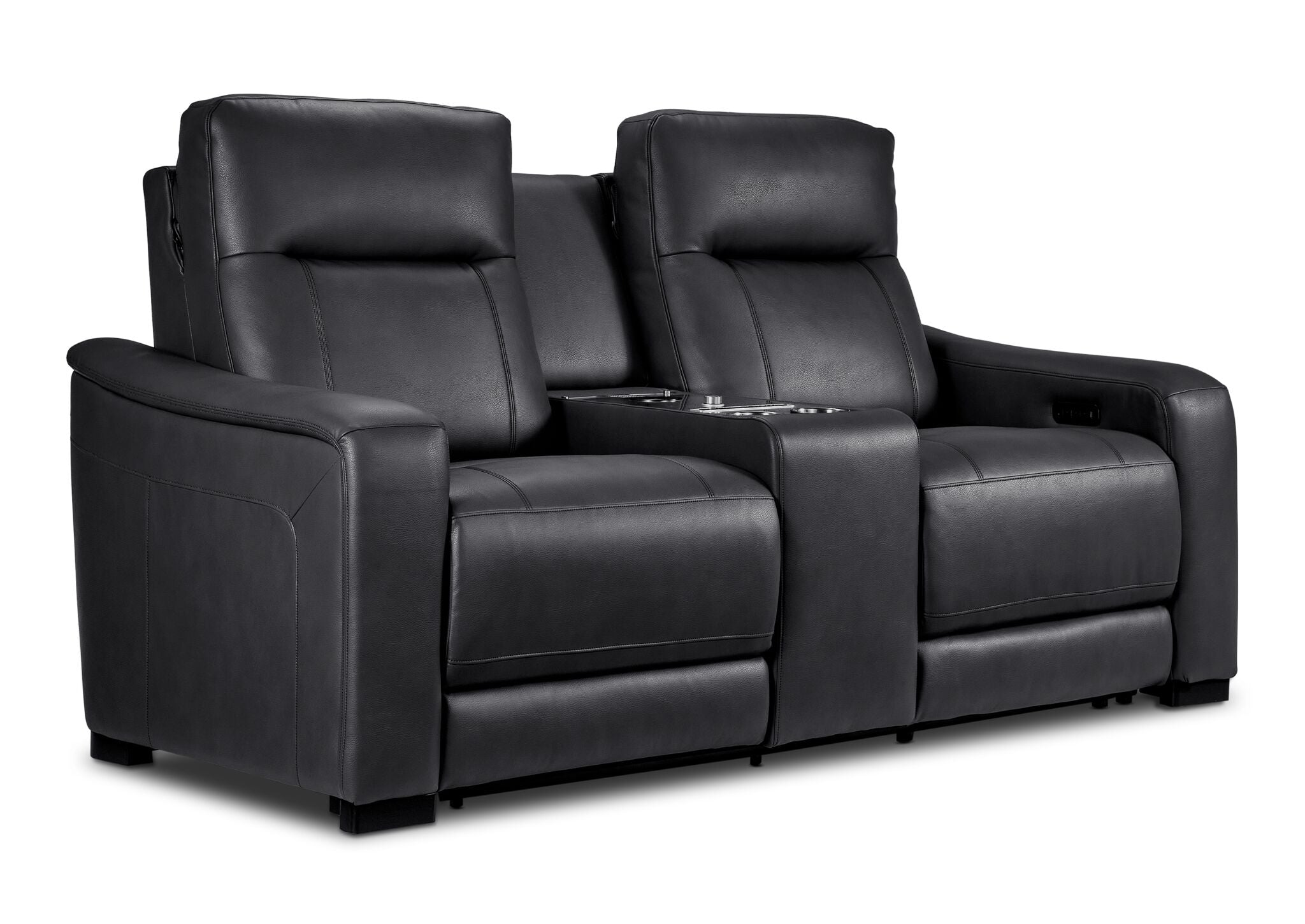 In Harmony - Zeppelin Power Reclining Loveseat - Dark Grey