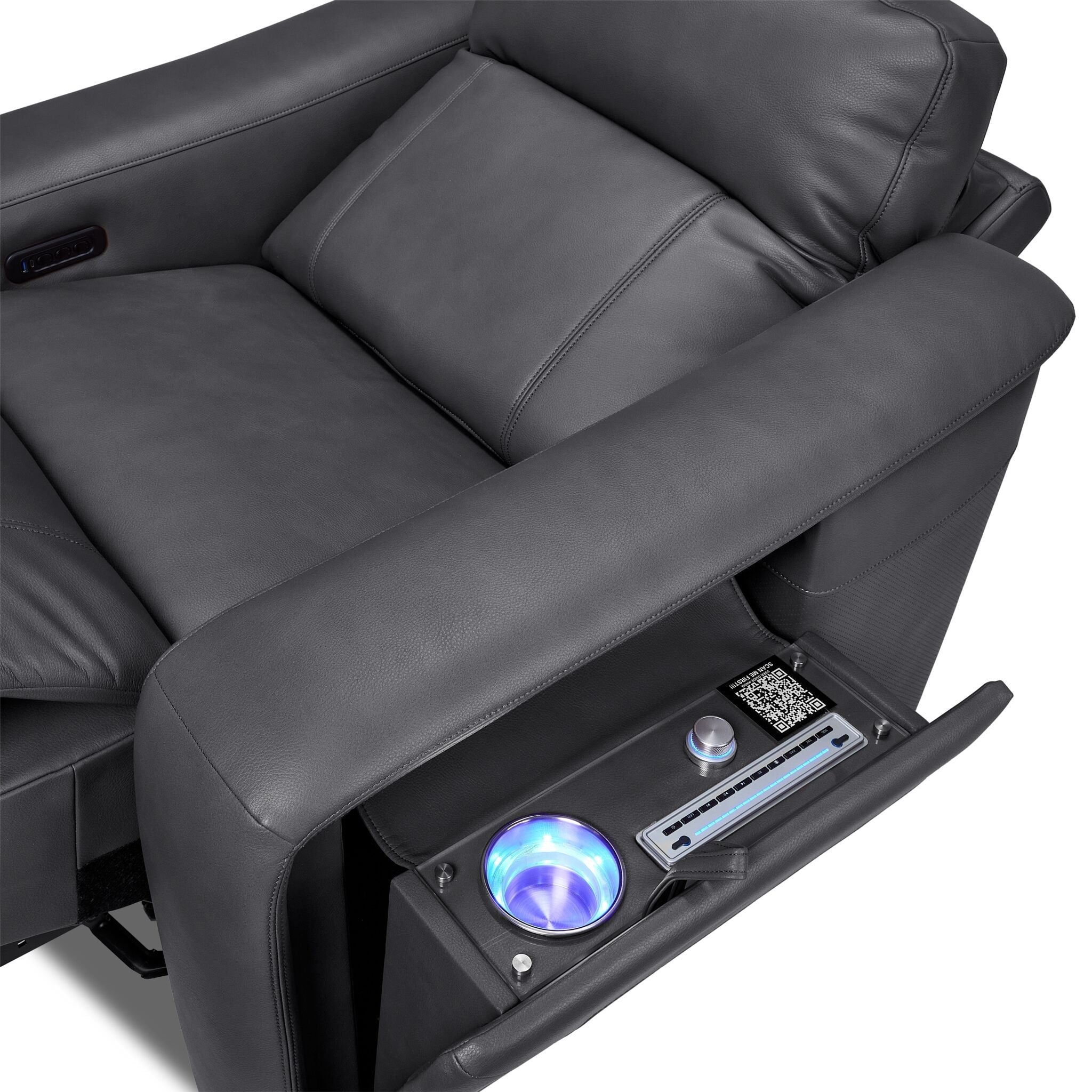 In Harmony - Zeppelin Power Recliner - Dark Grey