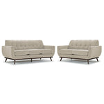 Ziva Sofa and Loveseat Set - Beige