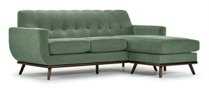 Ziva Sofa avec fauteuil allongé - vert