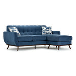 Ziva Chaise Sofa - Blue