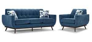 Ziva Sofa et fauteuil - bleu