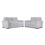 Zoey Power Reclining Sofa and Loveseat Set - Natural