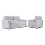 Zoey Power Reclining Sofa and Recliner Set - Snow