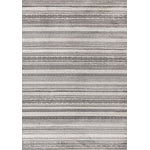 Zola 5'3" x 7'7" Patterned Rows Area Rug - Grey, White, Black
