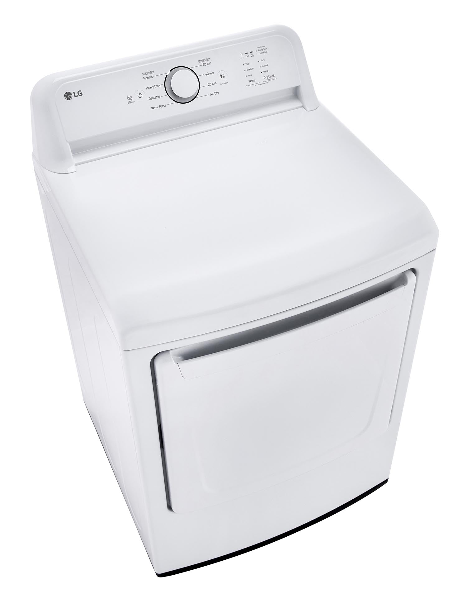 LG White Rear Control Energy Star Dryer with Sensor Dry (7.3 Cu. Ft) - DLE6100W
