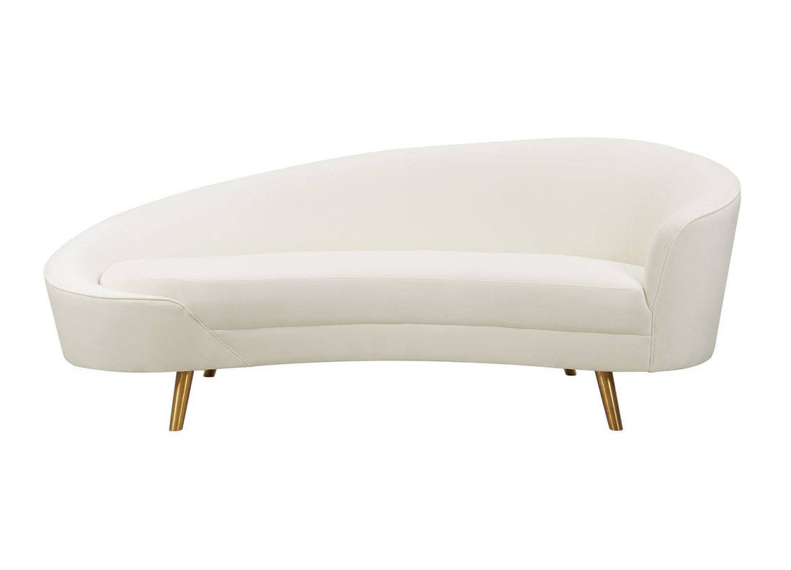 Blinkwater Velvet Sofa - Cream