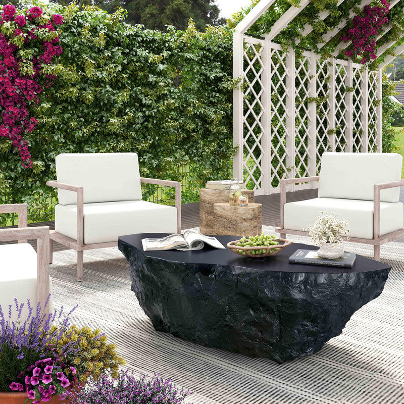 Bergamo Indoor/Outdoor Concrete Coffee Table - Black