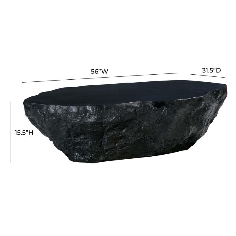 Bergamo Indoor/Outdoor Concrete Coffee Table - Black