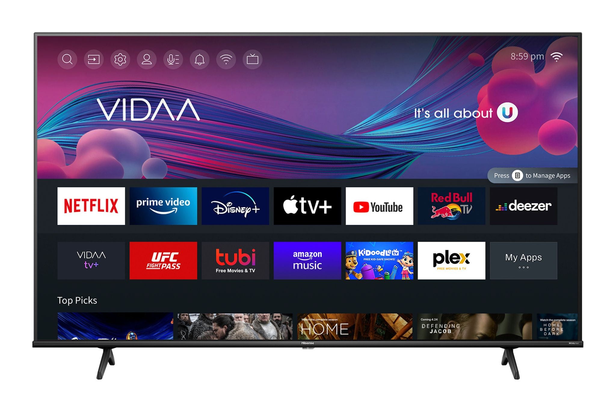 Hisense 32" HD Smart VIDAA MR120 LED TV - 32A4NV